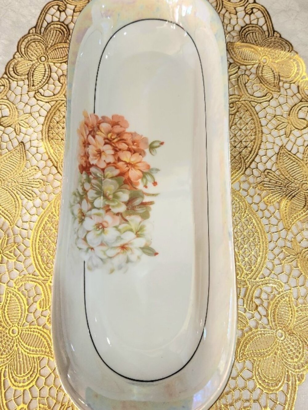 VTG Handpainted Floral Design Relish Tray Z.S&C Made in Bavaria